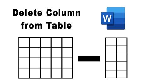 how to delete column from a table