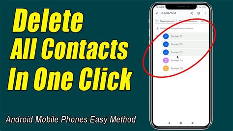 how to delete contacts in alcatel glory