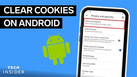 how to delete cookies in android phone