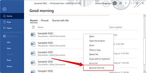 how to delete files from word
