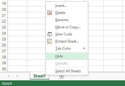 how to delete hide sheet in excel
