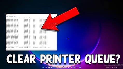 how to delete items in printer queue