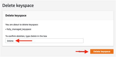how to delete keyspace in cassandra