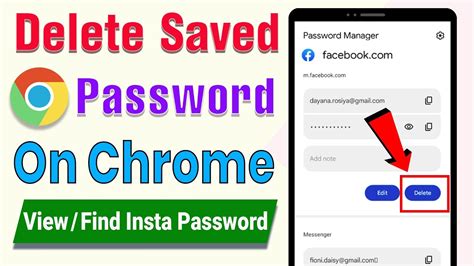 how to delete password saved in chrome