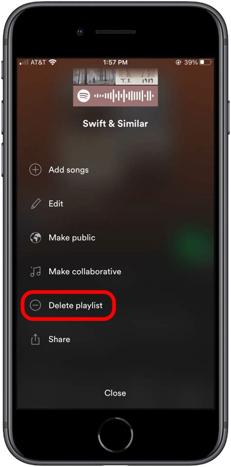 how to delete playlist on iphone