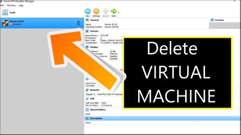 how to delete virtual machine in virtualbox