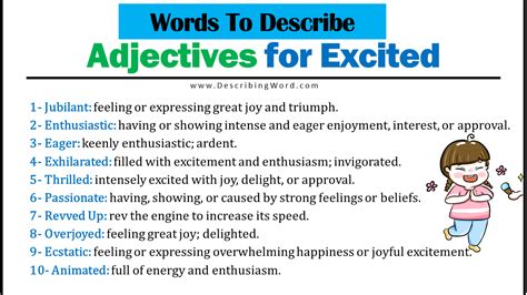 How To Describe Excitement In Words 52 Examples Creative Writing Descriptive Words - Creative Writing Descriptive Words