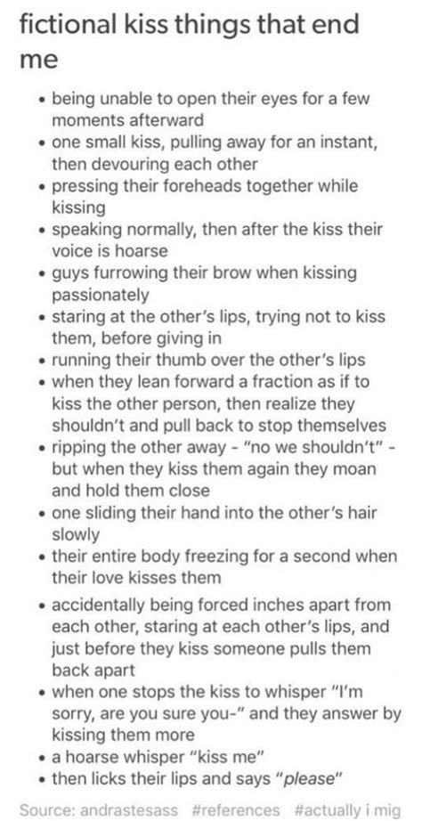 how to describe kissing in a story analysis