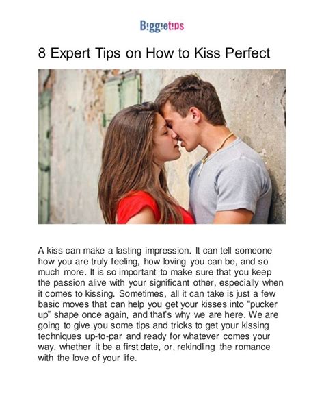 how to describe kissing someone