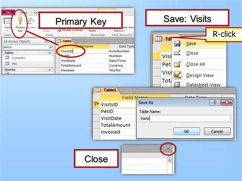 how to develop a database in access