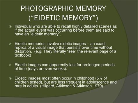 how to develop eidetic memory
