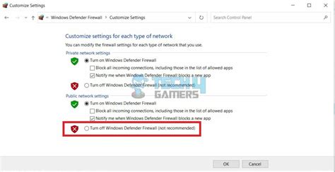 how to disable firewall for certain programs