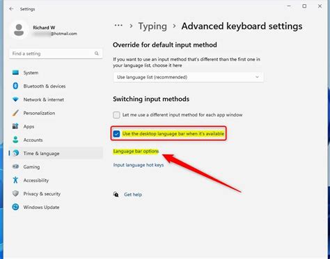 how to disable language bar