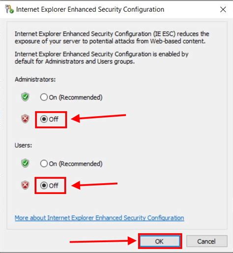 how to disable security warning in ie