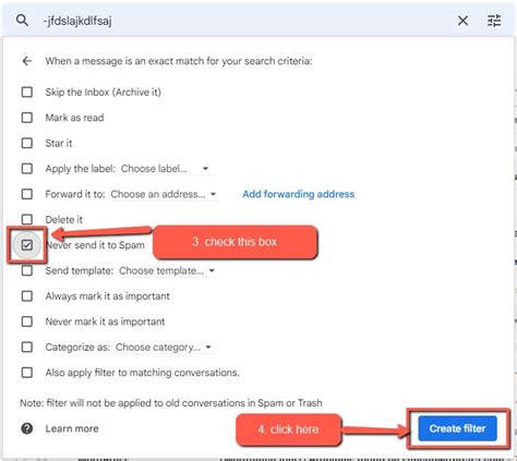 how to disable spam filter in gmail