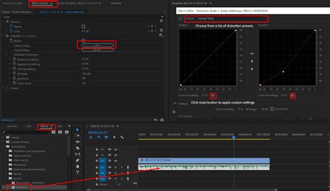 how to distort audio in premiere