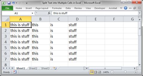 how to divide text in excel cell