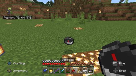 how to do a compass in minecraft