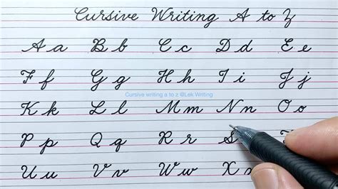 how to do az in handwriting