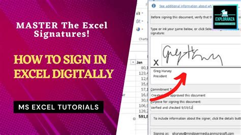 how to do digital signature in excel