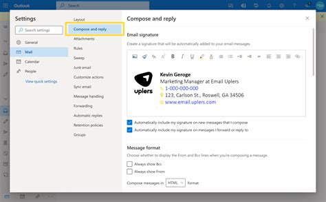 how to do email signature in outlook