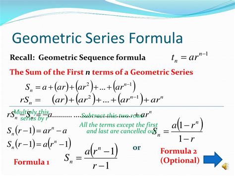 how to do geometric series
