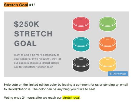 how to do goal kickstarter using