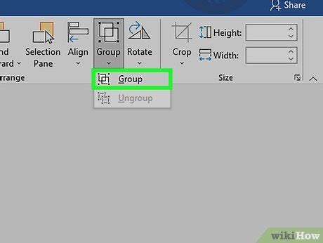 how to do grouping in word