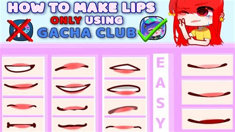 how to do lipstick in gacha club youtube
