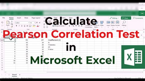 how to application pearson correlation discern excel