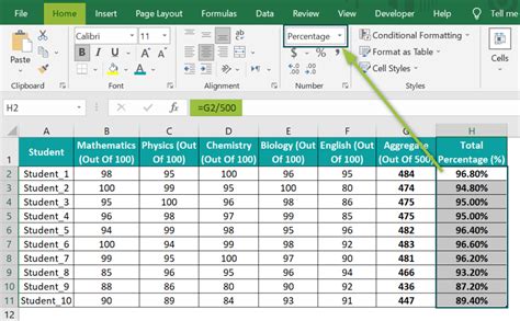 how to do percentage in excel sheet
