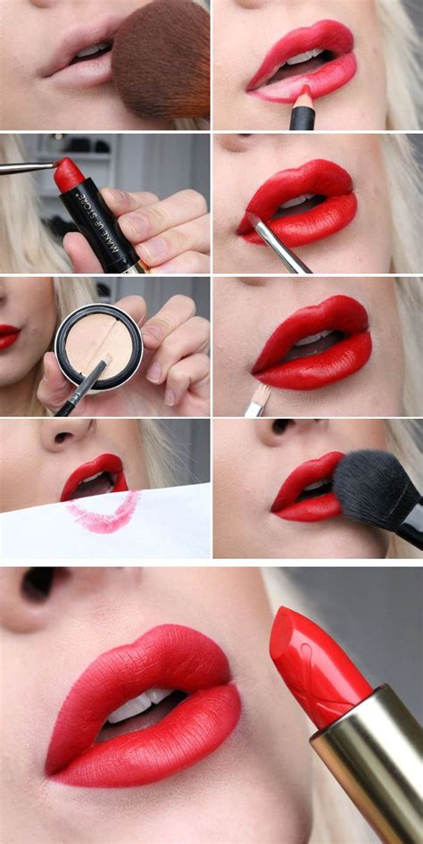 how to do perfect red lipstick tutorial