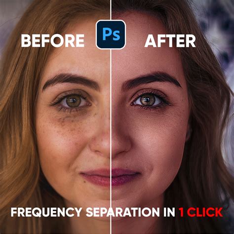 how to secede frequency separation bring in photoshop