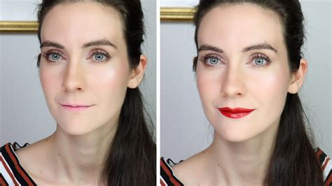 how to do red lipstick on thin lips