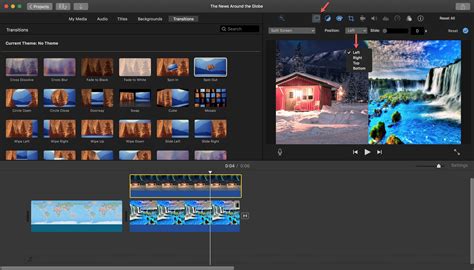 how to do split screen in imovie