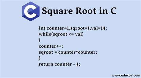how to do square root in c