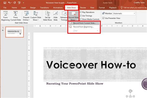 how to do voiceover in powerpoint