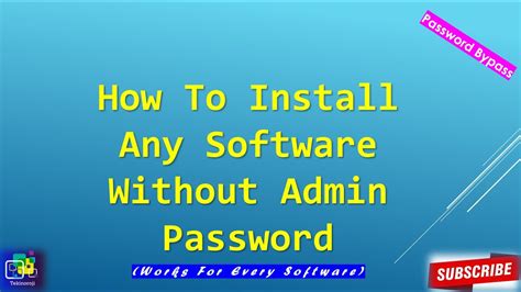 how to download software without administrator password recovery