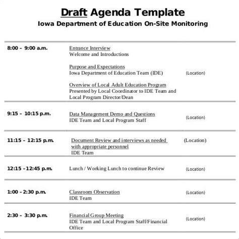 how to draft an agenda