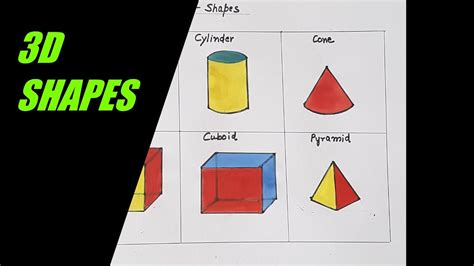 How To Draw 3d Shapes Really Easy Drawing Drawing 3d Shapes For Kids - Drawing 3d Shapes For Kids