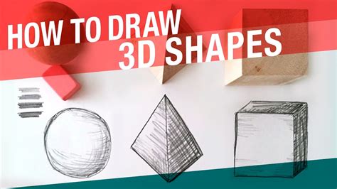 How To Draw 3d Shapes Youtube Drawing 3d Shapes For Kids - Drawing 3d Shapes For Kids