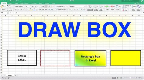 how to draw a box in excel