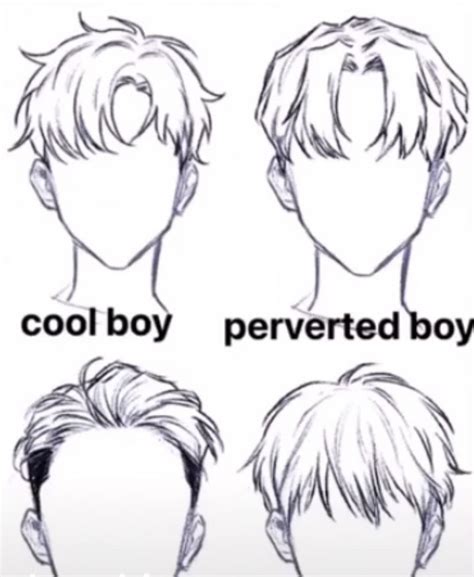 how to draw a boy anime hair