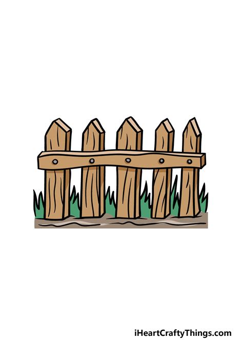 How To Draw A Fence Really Easy Drawing Fence Plan Drawing - Fence Plan Drawing