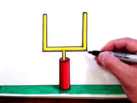 how to draw a football field goal