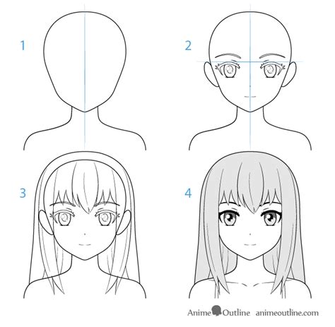 how to draw a girl face anime characters