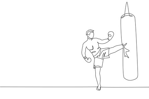 how to draw a kickboxing