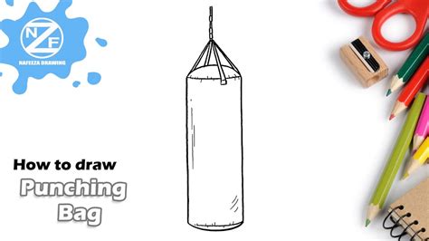 how to draw a kickboxing bag