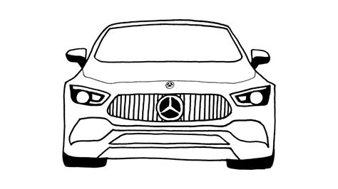 how to draw a mercedes