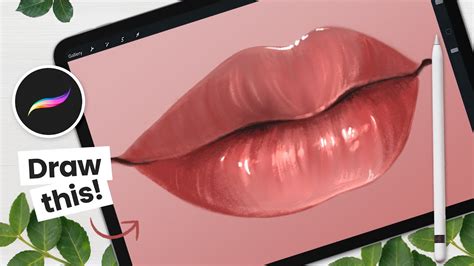 how to draw a mouth on procreate